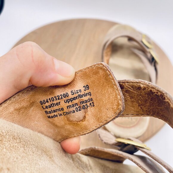 Dansko Sophie Sandals Womsns 8.5 39 Beige Leather Double Strap Boho Garden - Picture 5 of 12